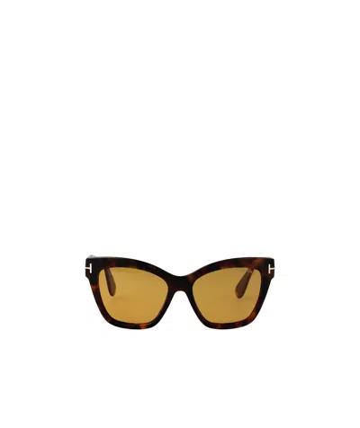 Tom Ford Full Frame Sunglasses In Dark Havana