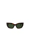 Tom Ford Havana Acetate Sunglasses In Green
