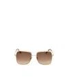 Tom Ford Tara Square Metal Sunglasses In Multi