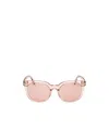Tom Ford Women's Transparent Pink Moira Round Sunglasses In Pink
