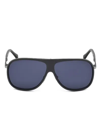 Tom Ford Full-rim Curved Sunglasses In Purple