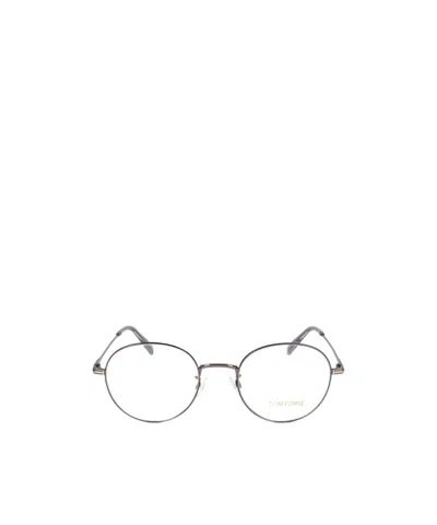 Tom Ford Full-rimmed Plain Glasses In Gray