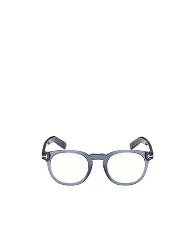 Tom Ford Full-rimmed Plano Lenses In Blue