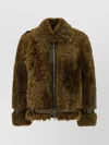 Tom Ford Women Brown Jacket With Adjustable Belt On The Waist In Fur Woman In Brown