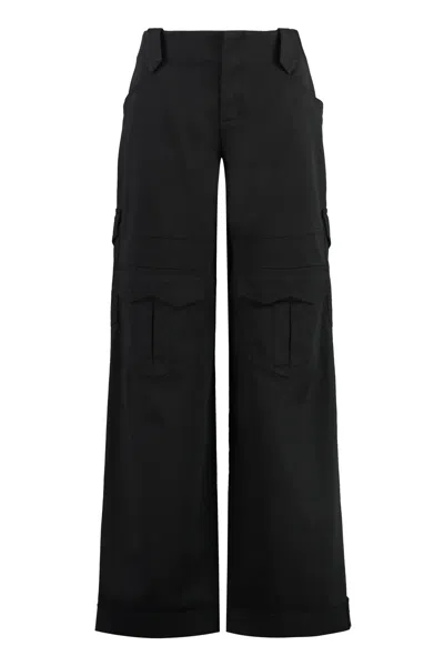 Tom Ford Women's Gabardine Cargo Trousers In Black