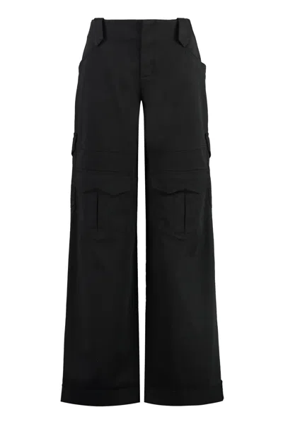 Tom Ford Gabardine Cargo Trousers In Black