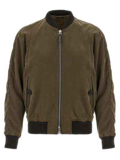 TOM FORD TOM FORD GABARDINE FLUID BOMBER JACKET