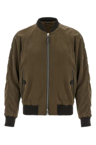 TOM FORD TOM FORD GABARDINE FLUID BOMBER JACKET
