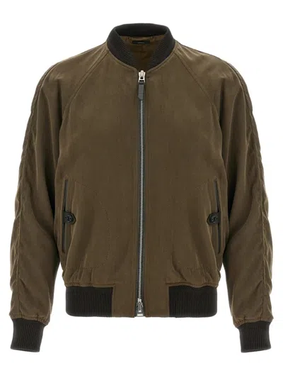TOM FORD TOM FORD GABARDINE FLUID BOMBER JACKET