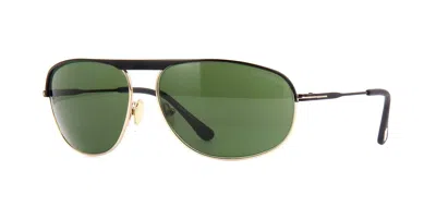Pre-owned Tom Ford Gabe Ft 0774 Matte Black/green (02n) Sunglasses