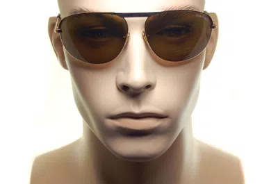 Pre-owned Tom Ford Gabe Tf774 28e Mens Pilot Sunglasses Gold Brown Ft0108 007 James Bond