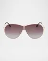 Tom Ford Gaia Sunglasses In Shiny Rose Golddark Havana