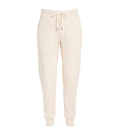 Tom Ford Tapered Garment-dyed Cotton-jersey Sweatpants In Neutrals