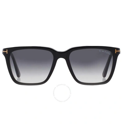 Tom Ford Garrett Gradient Smoke Square Men's Sunglasses Ft0862 01b 54 In Black