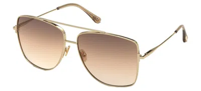 Pre-owned Tom Ford Garrett Leight Brooks Ii Sun Vintage Burnt Tortoise/light Yellow Sunglasses