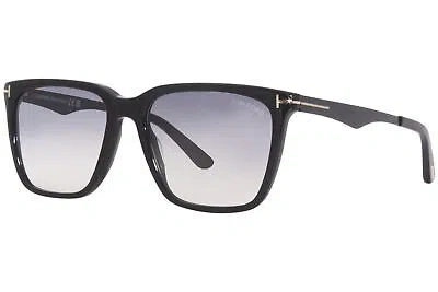 Pre-owned Tom Ford Garrett Tf862 01b Sunglasses Men's Black/smoke Gradient Lenses 54mm In Gray