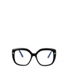 Tom Ford Blue Light Block Cat Eye Ladies Eyeglasses Ft5949-b 001 56 In Black