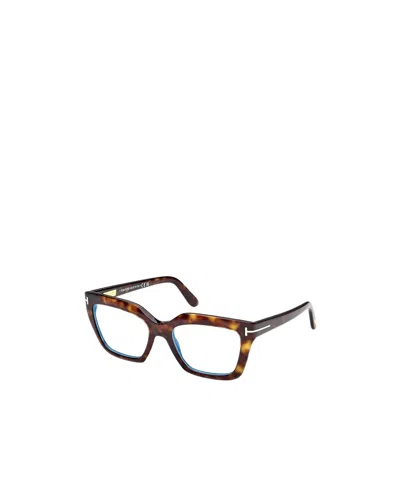 Tom Ford Geometric Flat Mirror In Brown