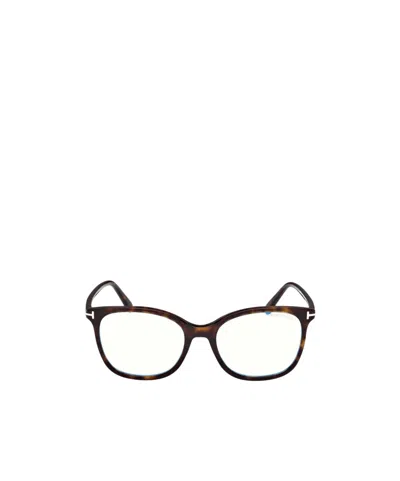 Tom Ford Eyewear Ft6089b Tortoiseshell Acetate Eyeglasses In Brown