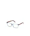 Tom Ford 55mm Rectangular Blue Light Blocking Glasses In White