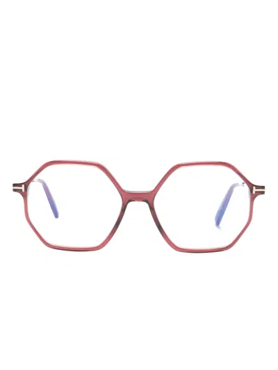 Tom Ford Geometric-frame Glasses In 粉色