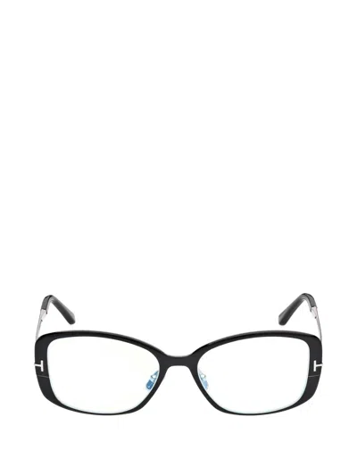 Tom Ford Geometric Frame Glasses In Black