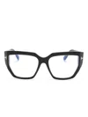 Tom Ford Geometric-frame Glasses In Black