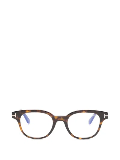 Tom Ford Geometric Frame Glasses In Gold