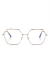 Tom Ford Brille Mit Geometrischem Gestell In Gold