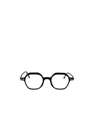 Tom Ford Geometric Frame Plain Mirror In Black