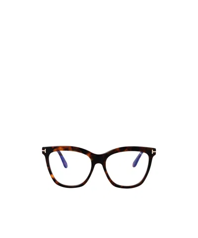 Tom Ford Geometric Frame Plain Mirror In Black