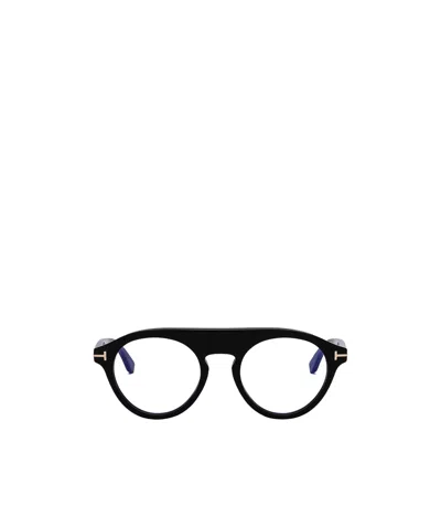 Tom Ford Geometric Frame Plain Mirror In Black