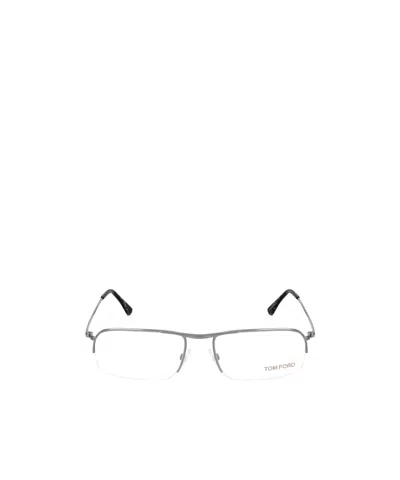Tom Ford Geometric Frame Plain Mirror In Gray