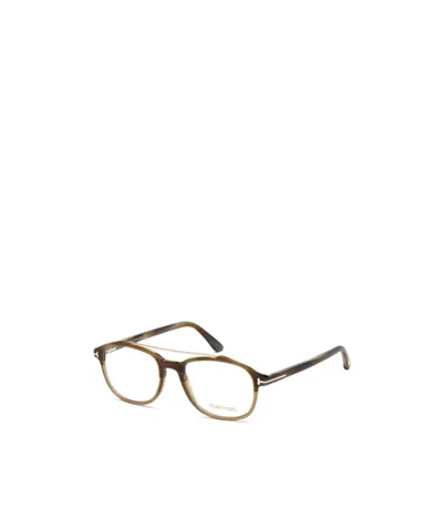 Tom Ford Geometric Frame Plain Mirror In White