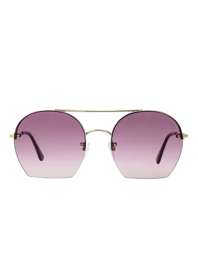 Tom Ford Geometric-frame Sunglasses In Gold