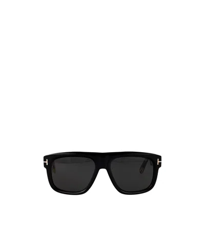 Tom Ford Geometric Frame Sunglasses In Black