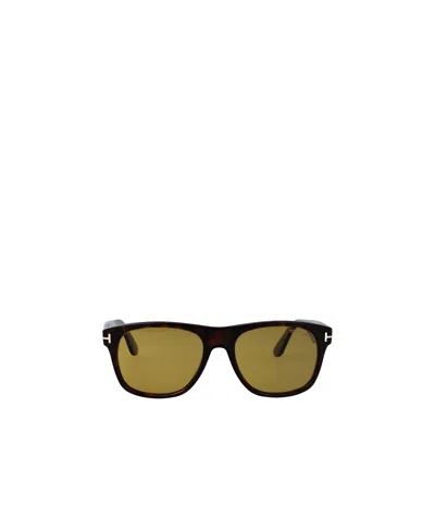 Tom Ford Geometric Frame Sunglasses In Black