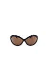 Tom Ford Geometric Frame Sunglasses In Brown