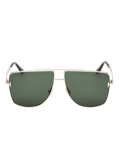 Tom Ford Geometric-frame Sunglasses In Gold