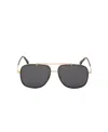 Tom Ford Geometric Frame Sunglasses In Gray