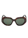 Tom Ford Geometric-frame Sunglasses In Green