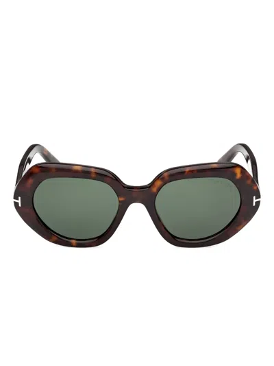 Tom Ford Geometric-frame Sunglasses In Green