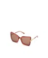 Tom Ford Geometric Frame Sunglasses In Nude