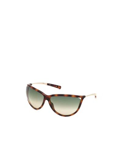 Tom Ford Geometric Frame Sunglasses In Nude