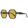 Tom Ford Geometric Full Rim, With A Dark Havana Frame And Brown Lens. In Brown