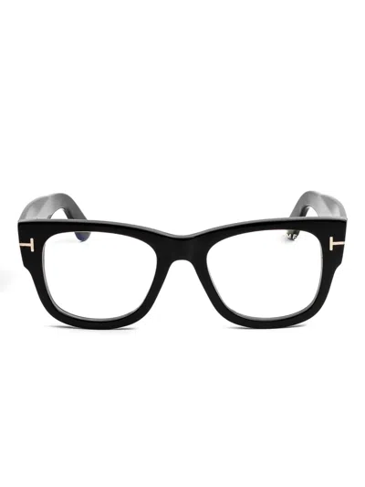 Tom Ford Geometric Glasses In Brown