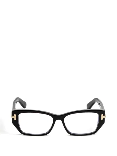 Tom Ford Geometric Glasses In Black