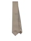 Tom Ford Geometric-jacquard Tie In Brown