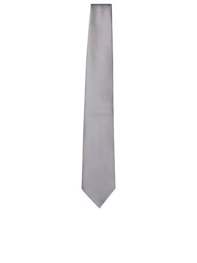 Tom Ford Geometric Pattern Grey Tie