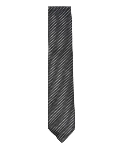 TOM FORD GEOMETRIC-PATTERN SILK TIE